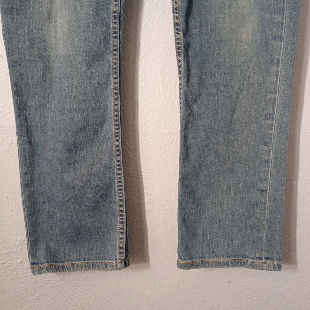 Levis 511 Jeans Mens 38x30 Blue Denim Slim Straight‎ Fit Light Wash Denim Faded
